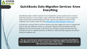 QuickBooks Data Migration Services: Expert Solutions