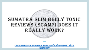 Sumatra Slim Belly Tonic Reviews 