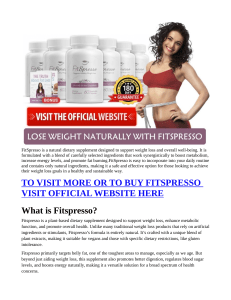 FITSPRESSO COFFEE OFFICIAL WEBSITE REVIEWS