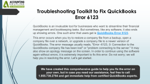 An easy method to resolve QuickBooks Error Code 6123