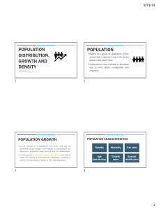 Population Distribution, Growth & Density Presentation