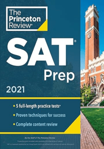 THE BOOK Princeton Review SAT Prep 2021 5 Practice Tests  Review Techniques  Online Tools 