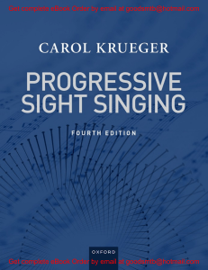 eBook (EPUB) Progressive Sight Singing  4e Carol Krueger