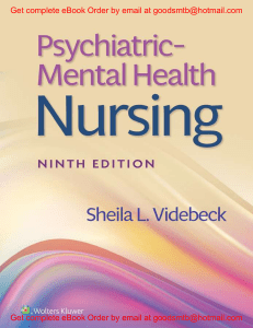 eBook (EPUB) Psychiatric-Mental Health Nursing 9e Sheila Videbeck