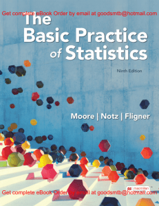 eBook (EPUB) The Basic Practice of Statistics 9e David Moore, William Notz, Michael Fligner