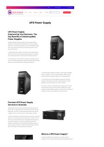 UPS Power Supply