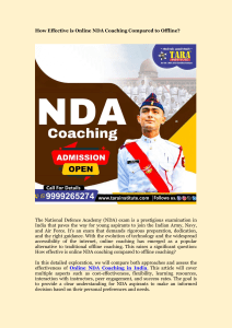 How Effective is Online NDA Coaching Compared to Offline