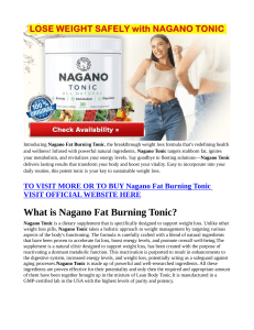 Nagano Fat Burning Tonic FAKE OR LEGIT Caution ALERT