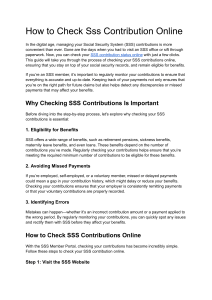 How to Check SSS Contribution Online