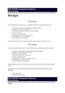 ARRAYS