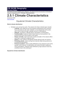 IGCSE Geography Climate & Vegetation Revision Notes