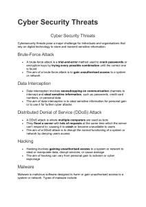 Cyber Security Threats