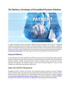 Streamlined Payment Solutions: Business Advantages