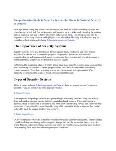 Comprehensive Guide to Security Systems for Home