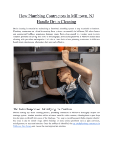 How Plumbing Contractors in Milltown, NJ Handle Drain Cleaning