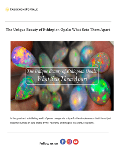 Why Ethiopian Opal is a Must-Have for Gemstone Enthusiasts