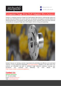 Companion Flange Drive Shaft Adapters Manufacturers