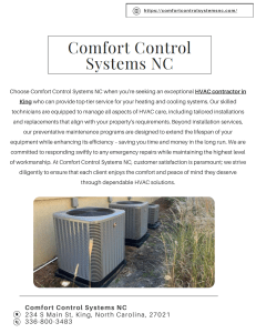 3042545 - Comfort Control Systems NC