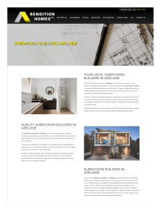 Subdivision Builders Adelaide