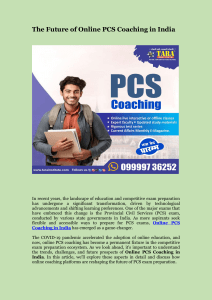 The Future of Online PCS Coaching in India