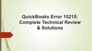 QuickBooks Error 15215: How to Resolve Update Issues