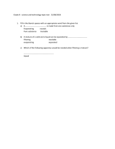 Grade 8 Science Test: Pure Substances & Mixtures