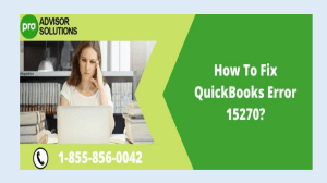 QuickBooks Error 15270 Fix Payroll Update Failed Issue