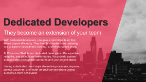 Empower Your Project with Dedicated Developers in India