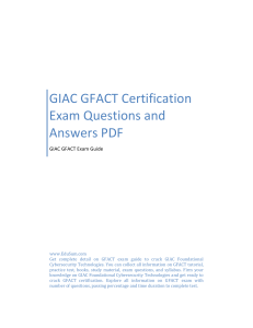 GIAC GFACT Certification Exam Questions and Answers PDF