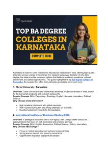 Top BA Degree Colleges in Karnataka A Complete Guide