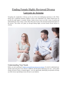 Finding Female Highly Reviewed Divorce Lawyers in Arizona