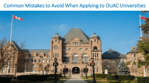 Common Mistakes to Avoid When Applying to OUAC Universities