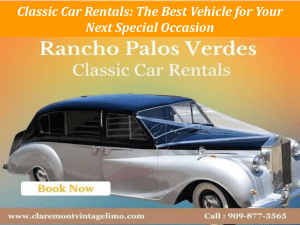 Classic Car Rentals: The Best Vehicle for Your Next Special Occasion