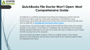 Expert solutions for when QuickBooks File Doctor Won’t Open