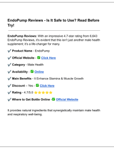 EndoPump Reviews - Is It Safe to Use? Read Before Try!