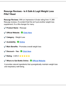 Resurge Reviews - Is It Safe & Legit Weight Loss Pills? 5 min Read