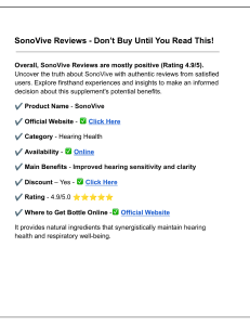 SonoVive Review - Don’t Buy Until You Read This!