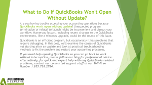 How to fix QuickBooks Won't Open Without Update Issue