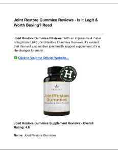 Joint Restore Gummies Review - Is it Legit & Worth Buying? Read