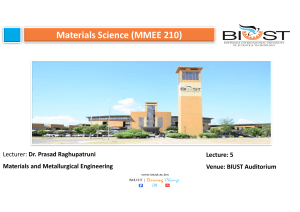 Materials Science  Crystal Structure