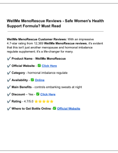 Well Me Meno Rescue Review -Safe Women's Health Support Formula? Must Read (1)