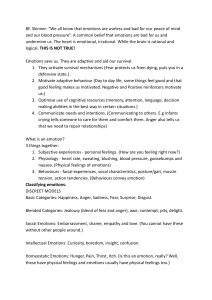 Emotions: Adaptive Functions, Theories, and Brain Pathways