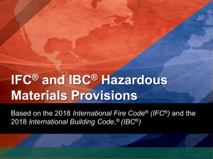 Hazardous Materials Provisions - IFC 2018 - Control Area