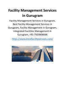 Facility Management Services in Gurugram