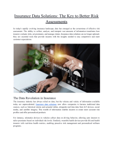 Insurance Data Solutions  The Key to Better Risk Assessments