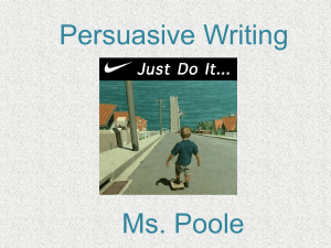 Persuasive Writing