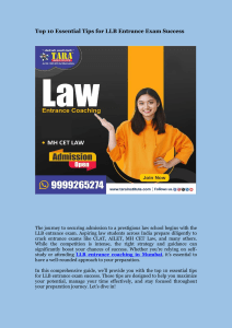 Top 10 Essential Tips for LLB Entrance Exam Success