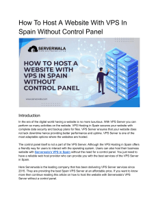 How To Host A Website With VPS In  Spain Without Control Panel