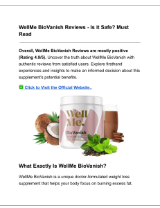 Well Me Bio Vanish Reviews - Is it Safe? Must Read (1)