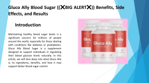 Gluco Ally Blood Sugar Reviews